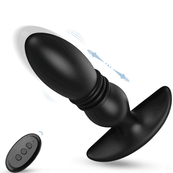 3 Thrusting 12 Vibrating Silicone Prostate Massager with Remote Control