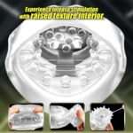 Clamping Vibrating White Handle Clear Liner Masturbator