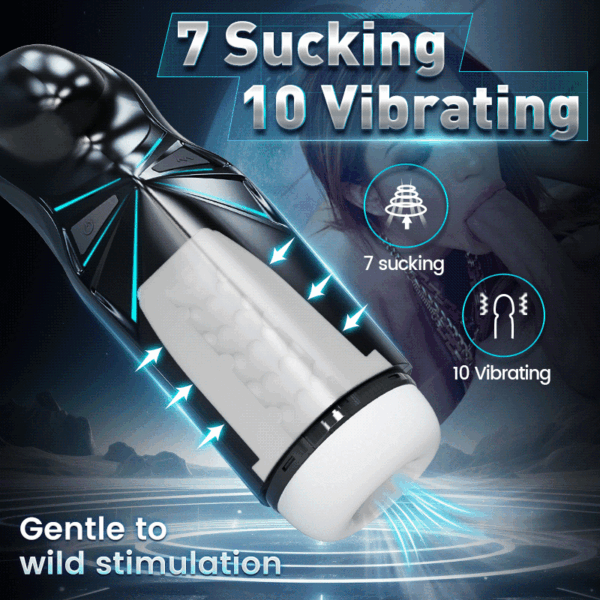 7 Sucking 10 Vibrating Deep Throat Compression and Titjob Wrapping Masturbator