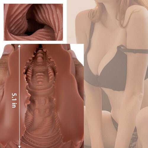 Lifelike Pocket Pussy Soft and Durable Material Realistic Textured Vagina and Tight Anus 2 in 1 Holes