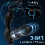 7 Vibrations & 7 Thrusts Cock Ring Prostate Massager