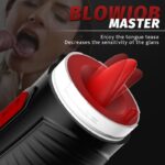 7 Tongue-Licking & 4 Sucking Modes Male Masturbator Cup