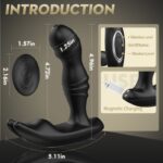 Variable Speed Vibrating Male Prostate Toy with 180° Adjustable Shaft