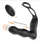 3 Thrusting 10 Vibrating Dual Cock Rings Prostate Massager