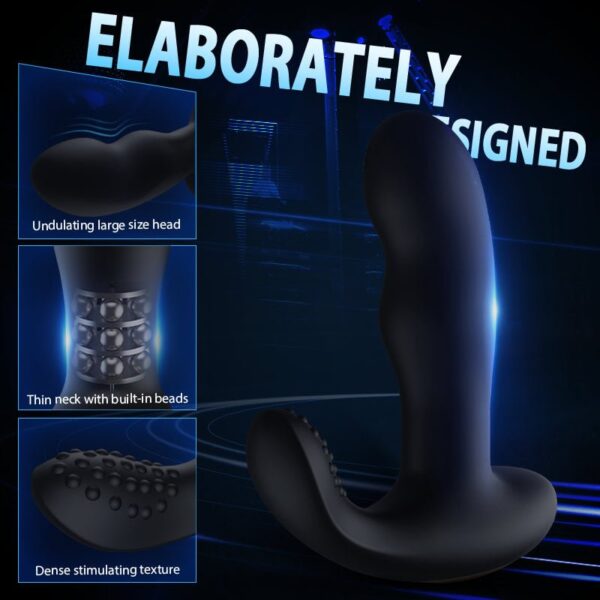 Black Panther 8-frequency Vibrating Bead-rotating Prostate Massager