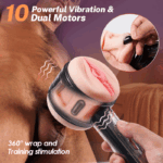 10 Vibration Anal and Vaginal 2 in 1 Handheld Masturbator