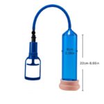 Blue Penis Enlargement Pump with Trigger Blue Chamber Tight Seal