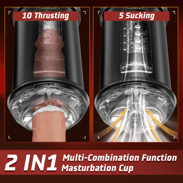 Automatic Sucking Thrusting Detachable Masturbation Cup