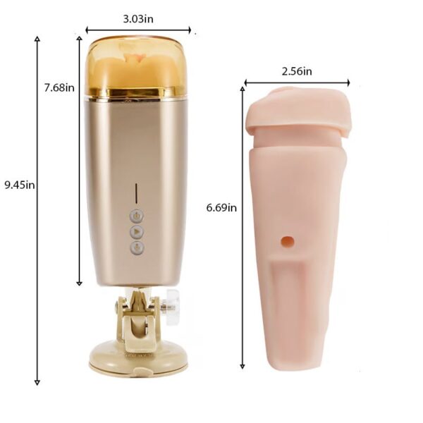 Vibrating Masturbator Cup With Realistic Textured Moaning Pocket Vagina Pussy