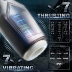 7 Thursting & Vibrating with Huge Visible Window Oral Male Masturbator